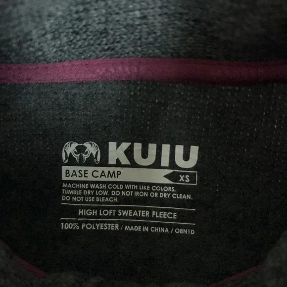 KUIU Jacket Womens XS Gray Base Camp Sweater Fleece Full Zip Thumbholes Hunting - Picture 3 of 8